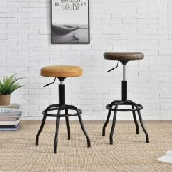 Best deal ❤️ Carbon Loft Gavroche Gaslift Swivel Bar Stool Vintage Cedar Brown 🛒