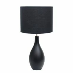 Discount π Carbon Loft Frederick Oval Bowling Pin Base Ceramic Table Lamp - 9.45"L X 9.45"W X 18.11"H π