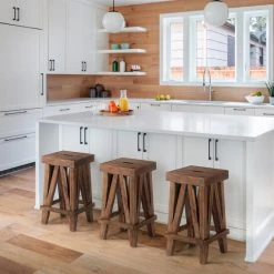 Best Pirce ❤️ Carbon Loft Omer 26-inch Industrial Wood Counter Height Stool ❤️