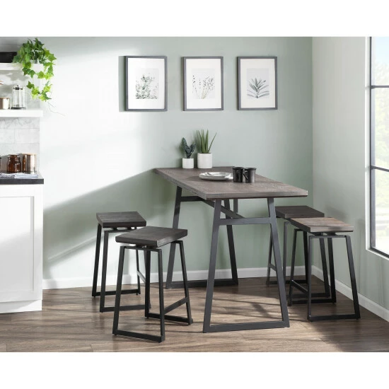 Budget β Carbon Loft Richard Metal And Wood Industrial Counter Stools (Set Of 2) π - Image 4