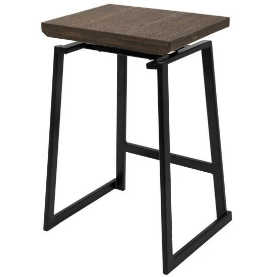 Budget β Carbon Loft Richard Metal And Wood Industrial Counter Stools (Set Of 2) π - Image 6