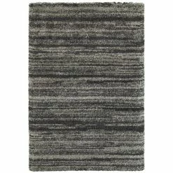 Hot Sale 🎁 Carbon Loft Mendoza Shadow Stripes Shag Rug Grey/charcoal 🎁