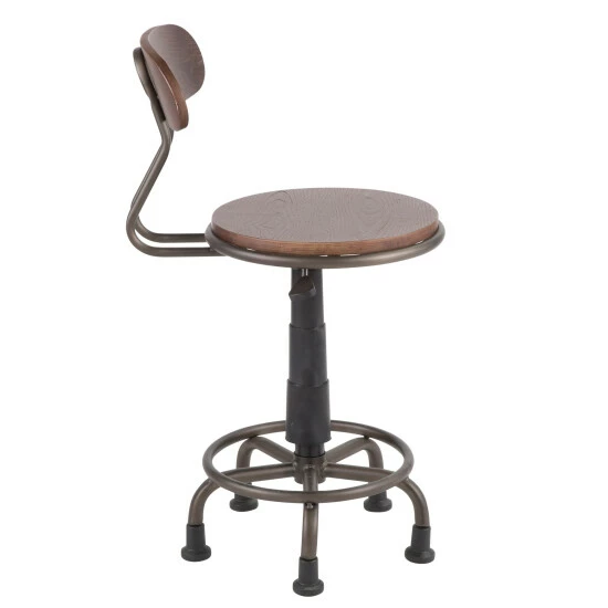 Wholesale π― Carbon Loft Goddard Industrial Metal/Wood Task Chair Vintage White π₯° - Image 3
