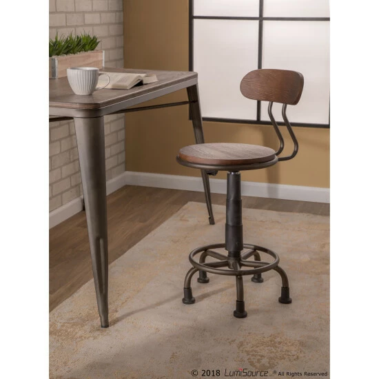 Wholesale π― Carbon Loft Goddard Industrial Metal/Wood Task Chair Vintage White π₯° - Image 7