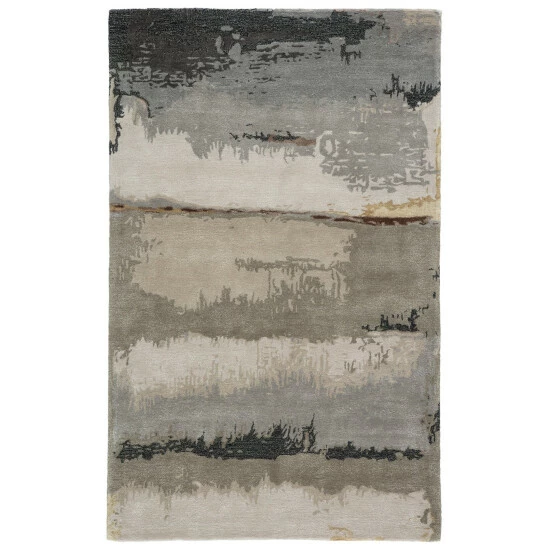 Coupon π₯° Carbon Loft Gorta Handmade Abstract Area Rug Black/taupe π - Image 8