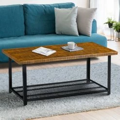 Cheap 🧨 Carbon Loft Enjolras Wood/ Steel Coffee Table With Storage Shelf ❤️