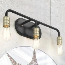 Best reviews of 𧨠Carbon Loft Cuno 3-light Bath Vanity Fixture - 21.77"x4.93"x6.3" π