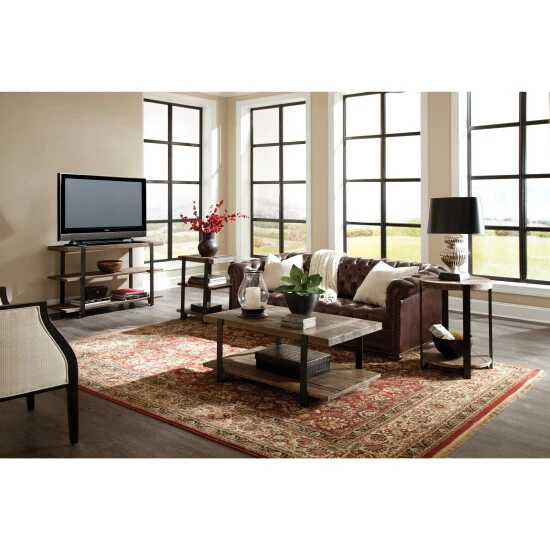 Coupon π₯ Carbon Loft Kenyon Natural Reclaimed Wood/Metal Rustic Round End Table π - Image 3