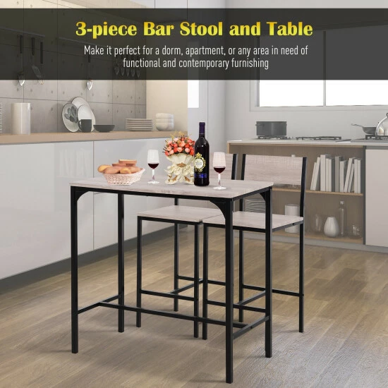 Buy π Carbon Loft Padrad Industrial Counter Height 3-piece Dining Set βοΈ - Image 7