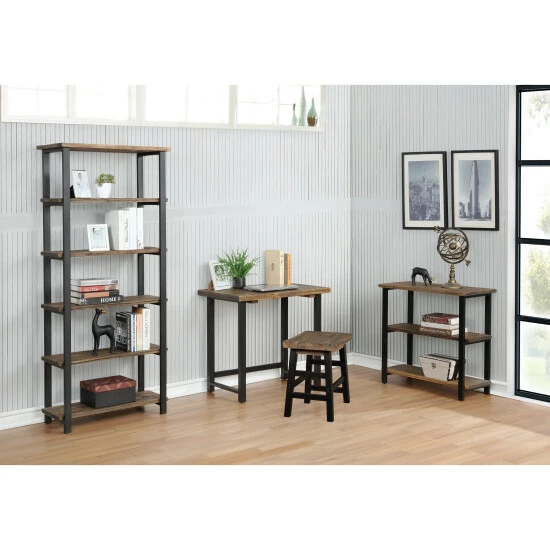 Deals π Carbon Loft Lawrence 5-shelf Metal And Solid Wood Bookcase β€οΈ - Image 5