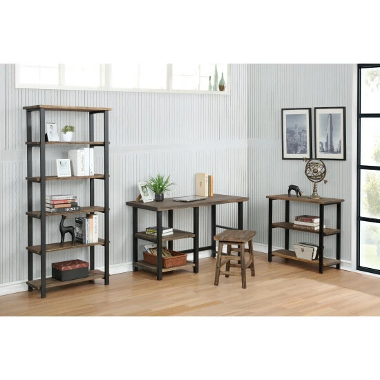 Deals π Carbon Loft Lawrence 5-shelf Metal And Solid Wood Bookcase β€οΈ - Image 6