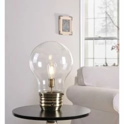 Hot Sale π Carbon Loft Curie Antique Brass 18-inch Table Lamp - Bulb Included π