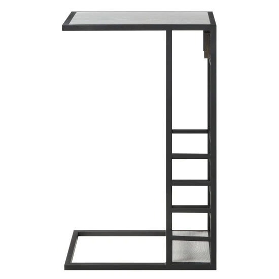 Deals π Carbon Loft Abidin C-table With USB Ports/Outlets And Magazine Storage Grey/black π - Image 4