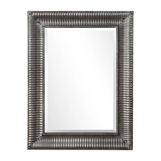 Deals π₯° Carbon Loft Floyd Galvanized Metal Rectangular Rust Wall Mirror - 30x40x2 β