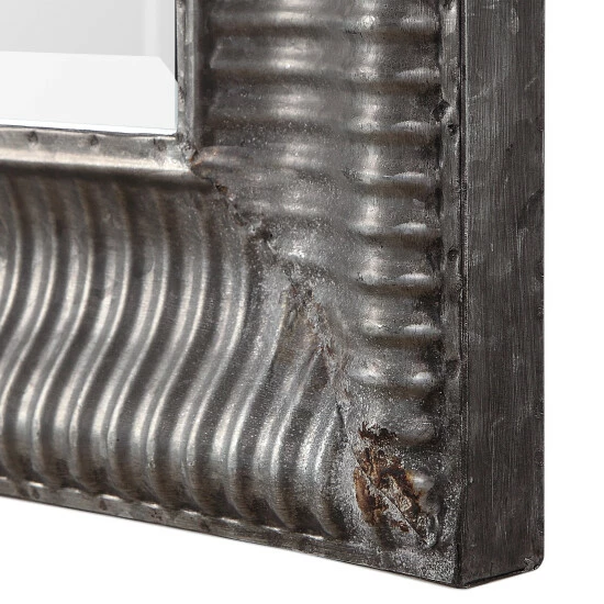 Deals π₯° Carbon Loft Floyd Galvanized Metal Rectangular Rust Wall Mirror - 30x40x2 β - Image 3