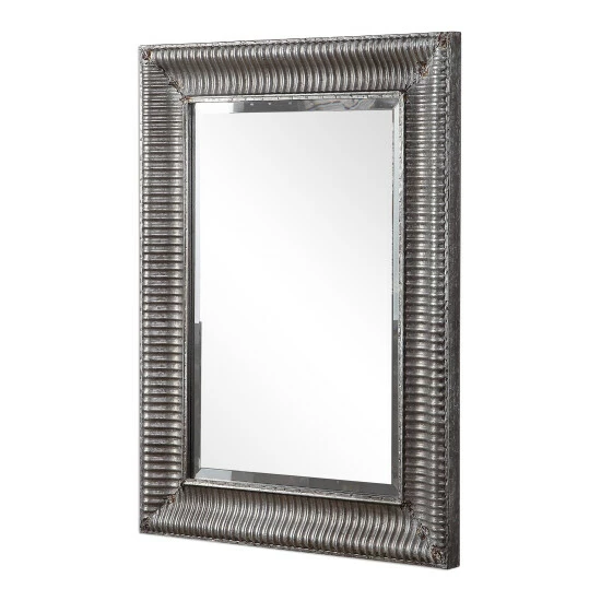 Deals π₯° Carbon Loft Floyd Galvanized Metal Rectangular Rust Wall Mirror - 30x40x2 β - Image 5
