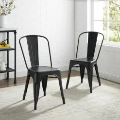Outlet 🌟 Carbon Loft Salian 2-piece Matte Black 17-inch Metal Chair - N/A 🎁