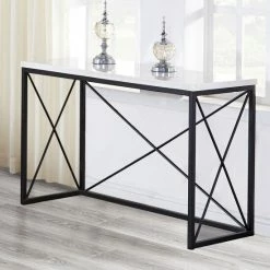 Best Pirce π Carbon Loft Havinga Modern White Marble Sofa Table π