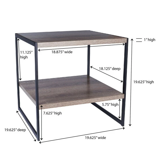 Best deal π Carbon Loft Morse Distressed Black/Grey Metal/Ashwood End Table π - Image 3
