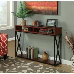 Best reviews of 😀 Carbon Loft Ehrlich Deluxe 2-tier Console Table Cherry/black 🎉