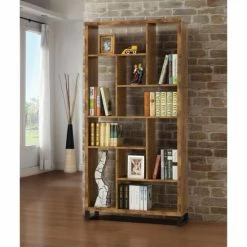 Best deal 🥰 Carbon Loft Pascal Rustic Antique Nutmeg 10-shelf Bookcase 🥰