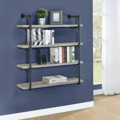 Brand new 👏 Carbon Loft Maltese 40-inch 4-shelf Wall Shelf Rustic Oak 😉