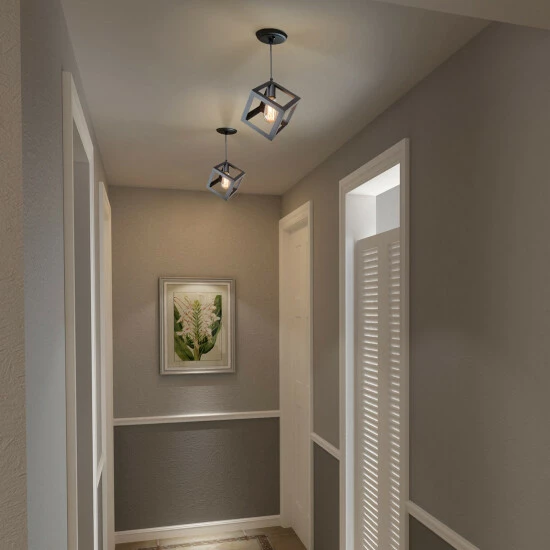 Discount π Carbon Loft Modern Farmhouse Black 1-Light Pendant Light - D6.3"*H10.2" π - Image 7