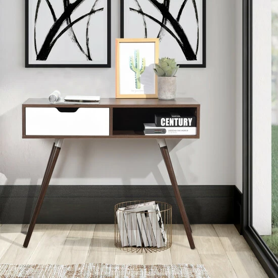 Wholesale π Carbon Loft Wasden Mid-century Console Table With Drawer Open Shelving Brown π§¨