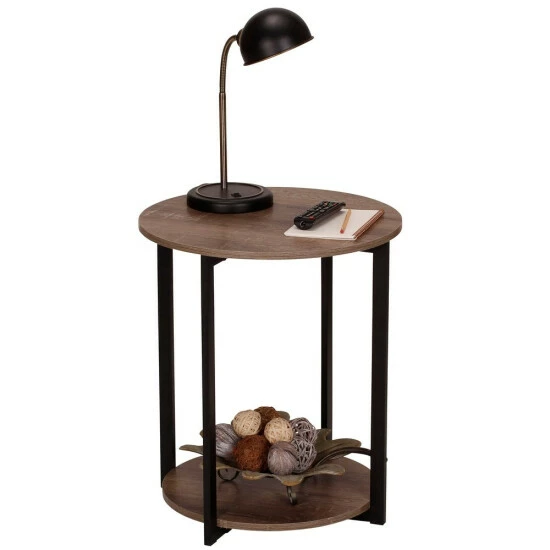 Brand new π Carbon Loft Mullis Ashwood Round Double Tier End Table β€οΈ - Image 3