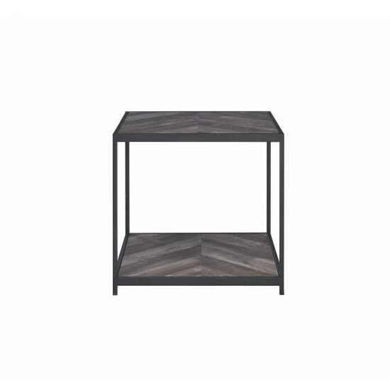 Promo 🥰 Carbon Loft Foyle Rustic Grey Herringbone Square End Table - 23.50" X 23.50" X 22" ❤️ - Image 5
