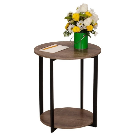 Brand new π Carbon Loft Mullis Ashwood Round Double Tier End Table β€οΈ - Image 4