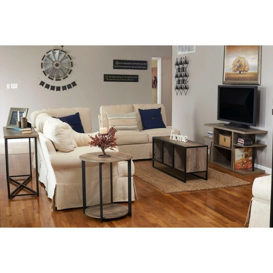 Brand new π Carbon Loft Mullis Ashwood Round Double Tier End Table β€οΈ - Image 5