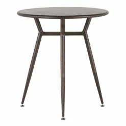 Budget 🎁 Carbon Loft Barton Industrial Round Dinette Table Brushed Silver 🎉