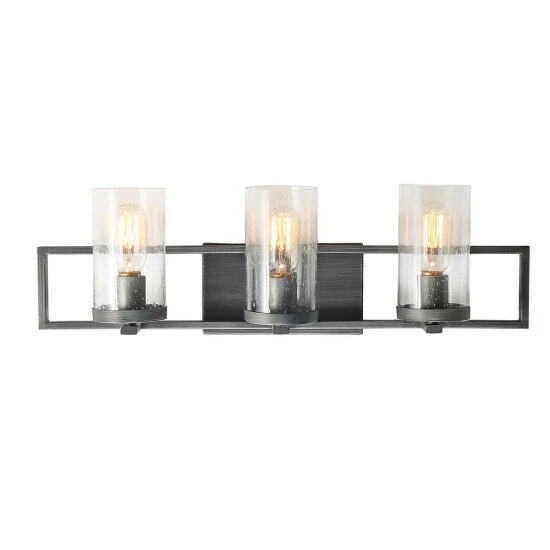 Best deal 𧨠Carbon Loft Modern 3-Light Rustic Bathroom Vanity Lights Wall Sconces - W24.2"x H7.5"x E5.5" π - Image 7