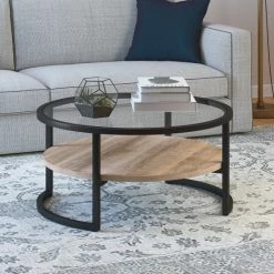Buy 🧨 Carbon Loft Mornie Coffee Table In Blackened Bronze With Oak Shelf 👍