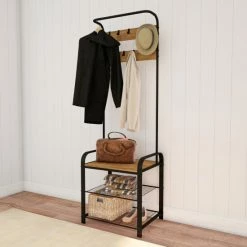 Cheapest ✨ Carbon Loft Bright Entryway 🧥 Coat Rack With Storage Bench ❤️