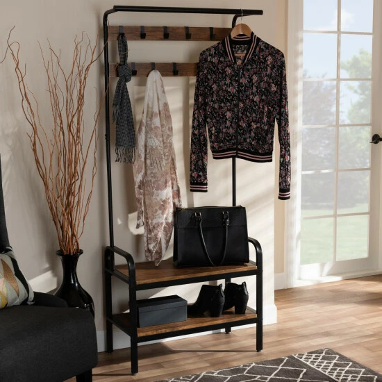 Flash Sale βοΈ Carbon Loft Kalipha Vintage Rustic Industrial Entryway Hall Tree π