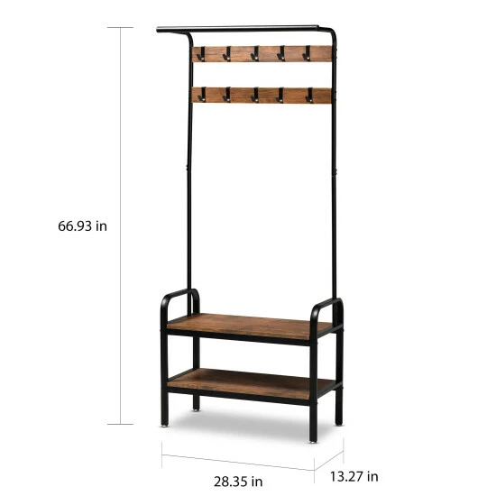 Flash Sale βοΈ Carbon Loft Kalipha Vintage Rustic Industrial Entryway Hall Tree π - Image 8