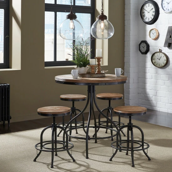 Buy βοΈ Carbon Loft Vintage Series Distressed Metal Pub Table βοΈ