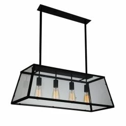 Promo 💯 Carbon Loft Burgoyne 4-light Black Chandelier 😀