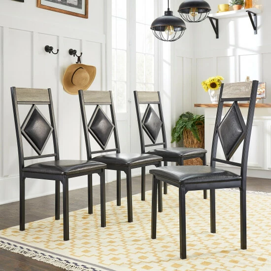 Cheap π Carbon Loft Louzensky Black Finish 5-piece Dinette Set π - Image 2