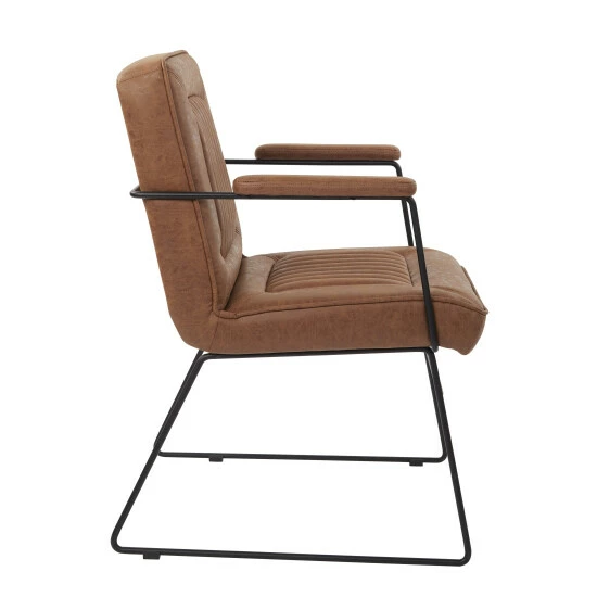 Brand new βοΈ Carbon Loft Teigen Faux Leather Chair With Sled Base White π - Image 3