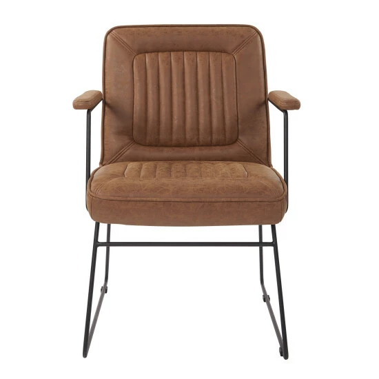 Brand new βοΈ Carbon Loft Teigen Faux Leather Chair With Sled Base White π - Image 5