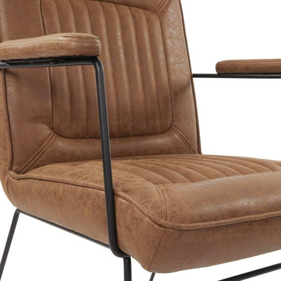 Brand new βοΈ Carbon Loft Teigen Faux Leather Chair With Sled Base White π - Image 6