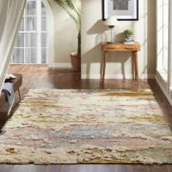 Hot Sale 🛒 Carbon Loft Silkina Rose Multi Shag Area Rug ❤️