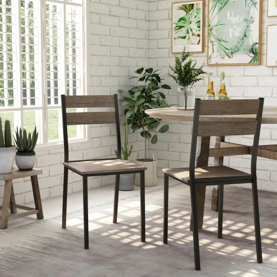 Brand new π Carbon Loft Maggio Industrial Antique Brown Side Chairs (Set Of 2) π§¨