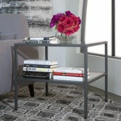 Coupon π Carbon Loft Heimlich One Shelf End Table Pewter β