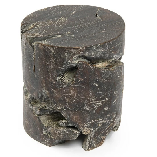 Outlet β Carbon Loft Folse Solid Teak Stool - 13" L X 13" W X 16" H Black 𧨠- Image 2