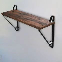 Brand new 🔔 Carbon Loft Theamore Iron Framed Wooden Wall Mounted Floating Shelves (Set Of 2) 😍
