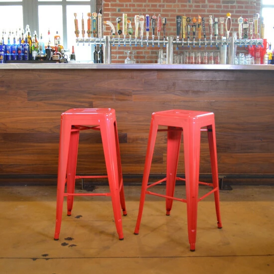 Best reviews of π Carbon Loft Scodellaro Red Metal Bar Stool (Set Of 2) βοΈ - Image 3